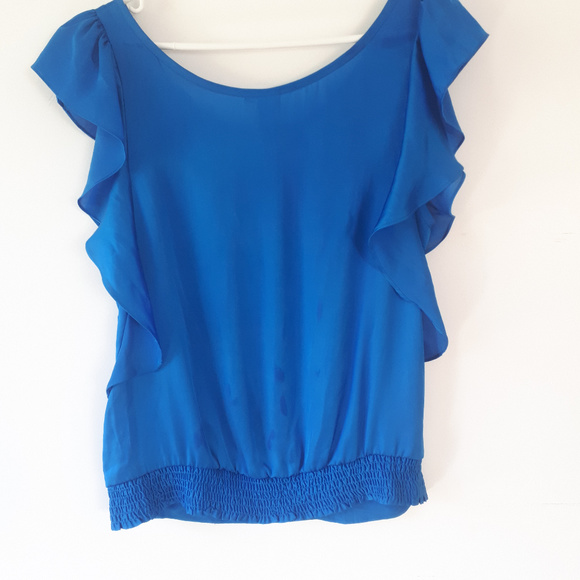 Sash Flutter Sleeve Blouse Sz S - Picture 6 of 6